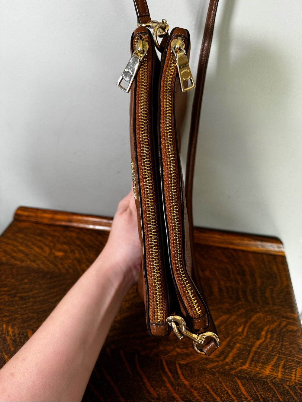 Coach Lyla Brown Pebbled Leather Crossbody Bag F38273 - Picture 3 of 11